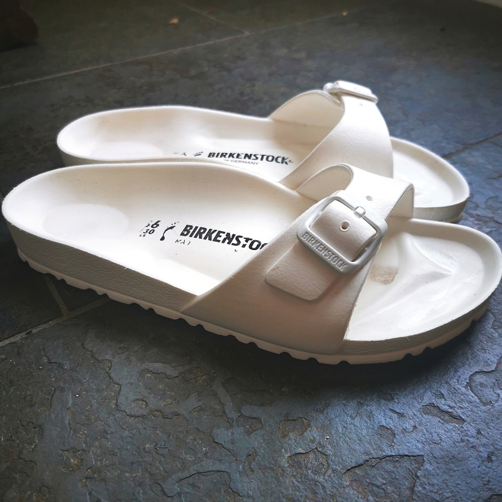 Birkenstock White EVA Madrid Slide Sandals